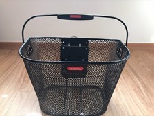 Handlebar basket fine mesh with clip on system + handle load 6 kg bicycle basket