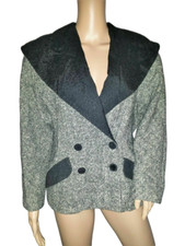 Vintage Stoffjacke Gr. 38 K.T. Klaus Thierschmidt Übergang Damen Jacke