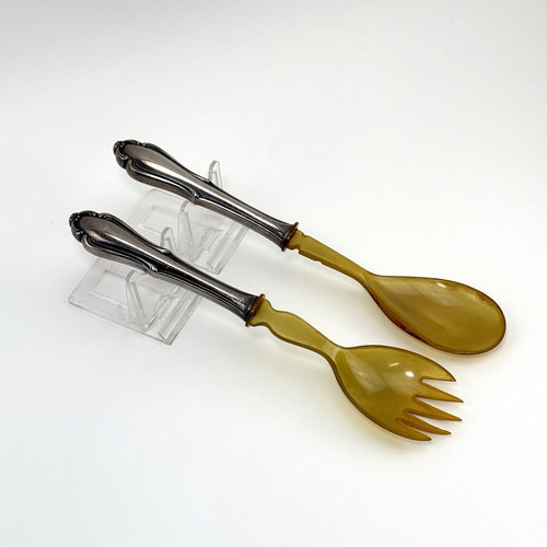 Vintage antik salatbesteck - salatbesteck, |
