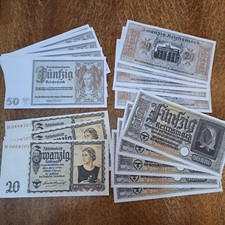 WW2 Reproduktion Banknoten - Reenactment & Taschenwurf VERSCHIEDENE NATIONEN