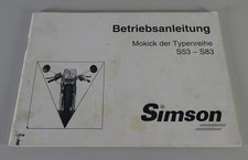 Betriebsanleitung / Handbuch Simson S 53 / S 83 Mokick Stand 1993