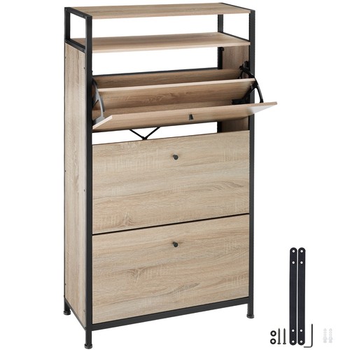 Schuhregal industrial holz - schuhregal,