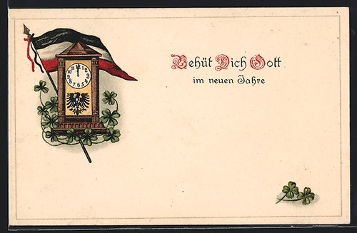 Ansichtskarte turmuhr - ansichtskarte,