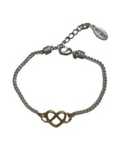 Armband silber mit goldenem