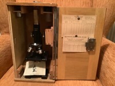 Antikes altes Mikroskop Paul Waechter Wetzlar  in Original Holzbox