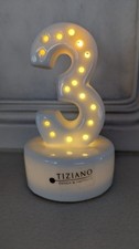 ❤️Tiziano Keramik Zahl Tischlicht Avento LED Zahl 3 mit Timer❤️