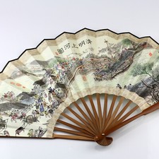 Wandfächer chinesischer Klapp-Fächer "Qingming Fest" Faltfächer, Fächer China