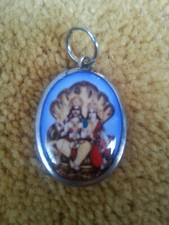 Amulett Anhänger Shiva Shakti Kobra Hindu Om Mantra Indien Tibet