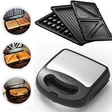 3-in-1 Sandwichmaker 750W SandwichToaster Panini Grill Antihaftbesch