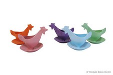 Eierbecher Huhn helle Farben