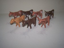 Playmobil Konvolut Western ACW ~ 7 Longhorn Rinder Fleckvieh ~ Hörner defekt !