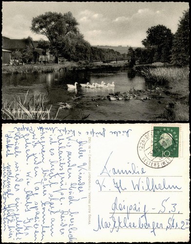 Ansichtskarte westerwald fluss - westerwald,