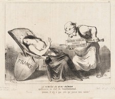 H. DAUMIER (1808-1879), Satire auf Frankreichs Heilmittel,  1850, Lithographie