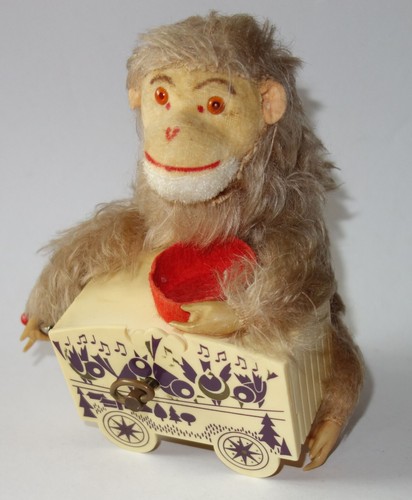 Affe mohair mit leierkasten - mit, /