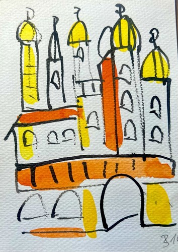 Original abstrakte aquarell - original,