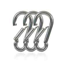 1  bis 100 Stück Karabiner Haken Silber Verzinkt DIN 5299 4x40 5x50 6x60 8x80