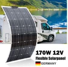 170W Solarpanel Flexibel Monokristallin 12V Solarmodul für Wohnmobil Auto Campin