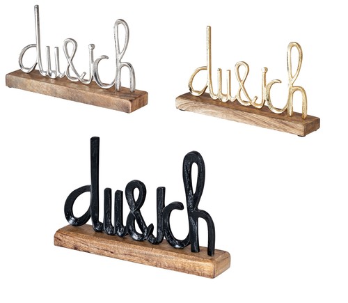 Schriftzug und ich l25cm - du,