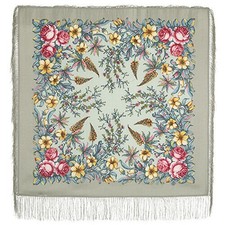 Pavlovo Posad Wolltuch 89x89 cm 1604-10 Wollschal Schal Tuch Trachtentuch