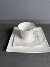 Ritzenhoff & Breker Karat weiß Kaffeegedeck  3-teilig Geschirr-Set Tasse Teller