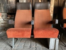 Original Bahnsitze IC 2er-Sitzreihe Doppelsitz der Deutschen Bundesbahn - gebr