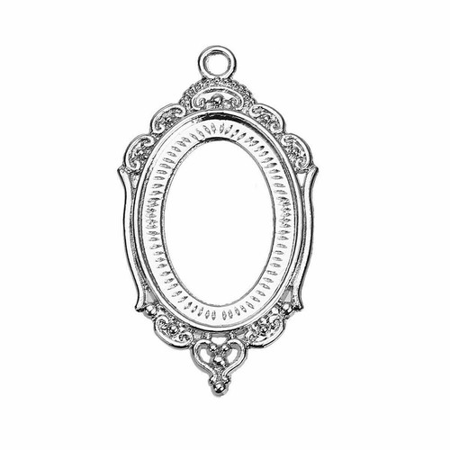 Silberfarben cabochon kamee - cabochon,