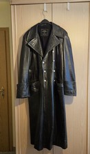 Ledermantel, Mil-tec Offiziersmantel, echt Leder, Gr. 52