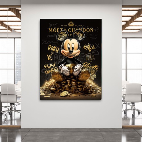 Leinwandbild micky maus pop - micky,