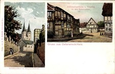 Ak Osterwieck am Harz, Eulenspiegelhaus, Sonnenklee, Schulzentor,... - 4648616