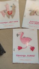 3 er Set KULLALOO PapierschnittmusterHund "WUFFEL"Flamingo"FLAVIO" Lama "LALA"