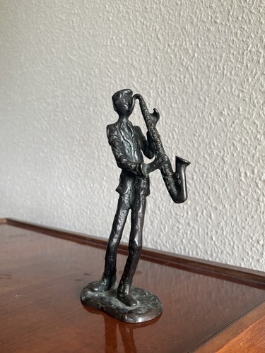Bronze skulptur saxophonist - bronze-skulptur, "saxophonist"