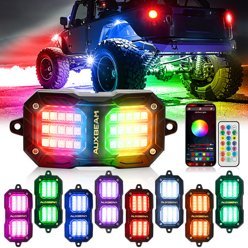 Auxbeam pods rgb led rock - 8,