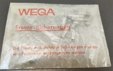 Original WEGA Ersatz-Sicherungen ☆ für hifi 3120-1  ☆ 8 Stück OVP ☆ ca. 1970