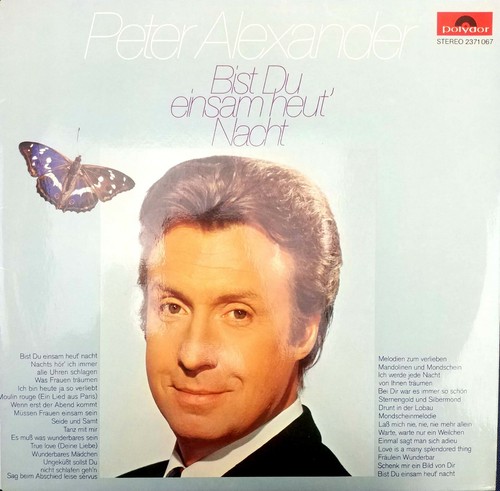 Peter alexander bist einsam - alexander,