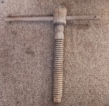 antike HOLZ SCHRAUBSTOCK