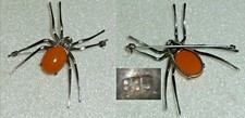 Tolle alte Brosche Spinne aus