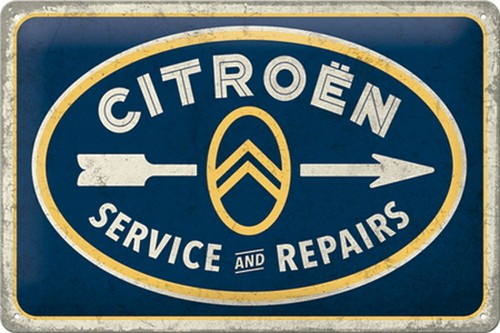 Citroen service blechschild - citroen,