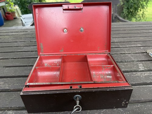 Alte geldkassette metall - alte,
