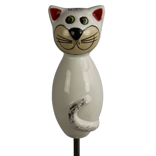 Gartenfigur katze aus - aus, keramik