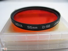Filter-Abverkauf Foto-Markt Rot-Orange Farbfilter Hoya vergütet E 55 für SW-Film