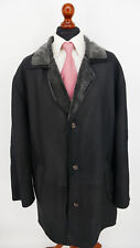 Bugatti Lammfell Lederjacke Gr.56 100% Leder Mantel Jacke Schwarz Top Zustand
