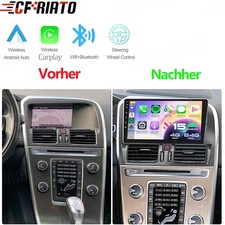 4+64GB Android 15 Apple Carplay Autoradio GPS Navi BT RDS für Volvo XC60 2011-13