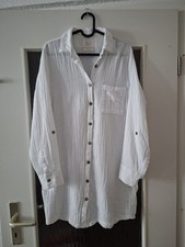 Weiße Langes Leinenhemd Damen Primark EU 38/40...Neu Ungetragen Top Zustand