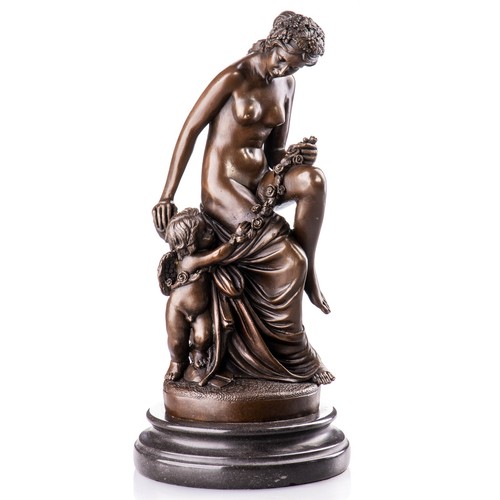 Bronze skulptur venus - venus, amor