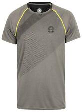 Golds Gym Crew Neck Performance T-Shirt Grey/Black Shirt Sport Fitness Gymwear