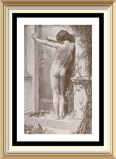 Original 1905 Akt Kunst