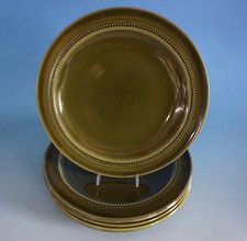 Höganäs Keramik Old Hoganas 6 Speiseteller Teller grün Schweden 50er (0524-086)