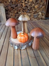 Deko Holz Pilze Handgemacht