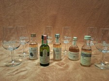 6 x Ardbeg Tasting Gläser 4cl. + 5 x 5cl.Scotch Whiskey Probefläschchen
