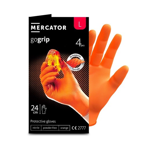 Nitrilhandschuhe orange l - orange,